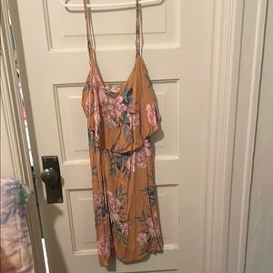 Billabong Mustard Floral mini Dress, donating 11/10